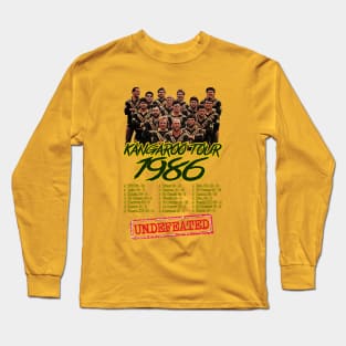 Retro Footy - KANGAROO TOUR 1986 (w/Results) Long Sleeve T-Shirt